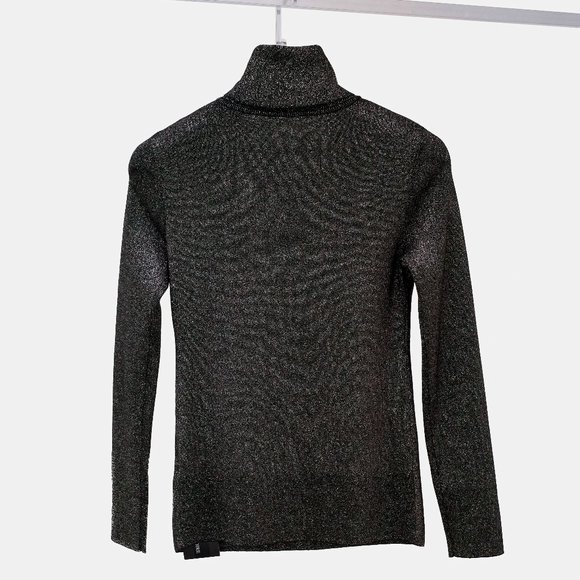 A.L.C. Metallic Knit Turtleneck Top - Picture 3 of 10